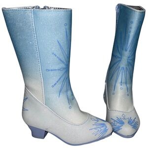 Disney Frozen Elsa Glitter Ice Princess Costume Boots Toddler Sz 7/8